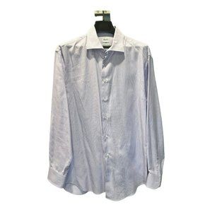 Armani Collezioni Dress Shirt Mens 41/16 Purple Button Up‎ Shirt Long Sleeve